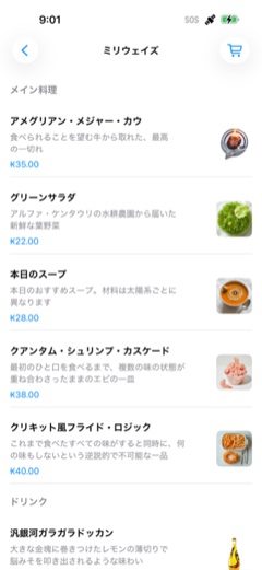 Japanese menu screen